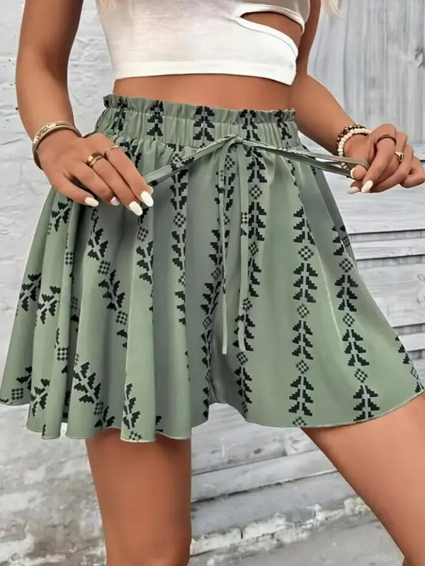 Josie – Casual Lightweight Summer Print Shorts