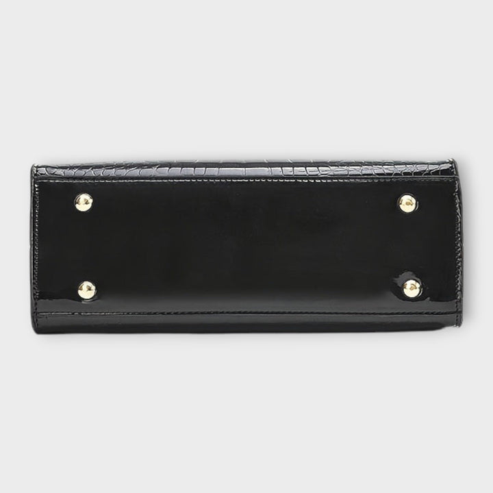 Rosemary – Glossy Crocodile Pattern Handbag