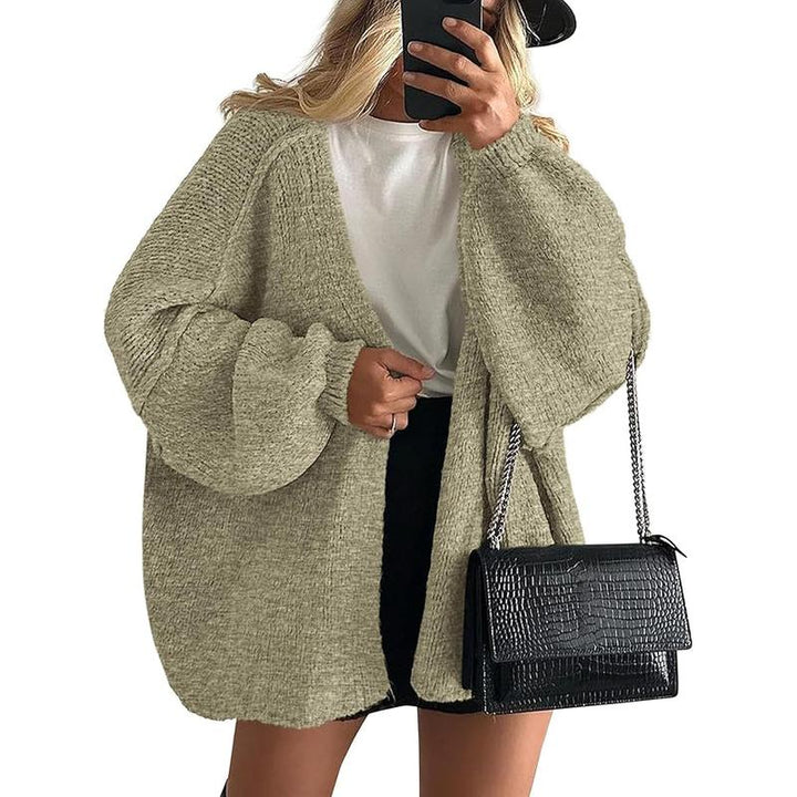 Sheena – Oversized Lantern Sleeve Autumn Knit Cardigan