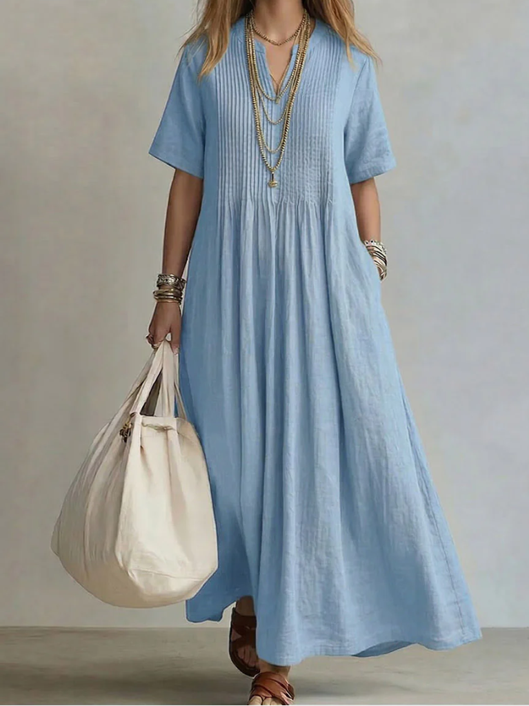 Natalie – Elegant Flowing Pleated Dress