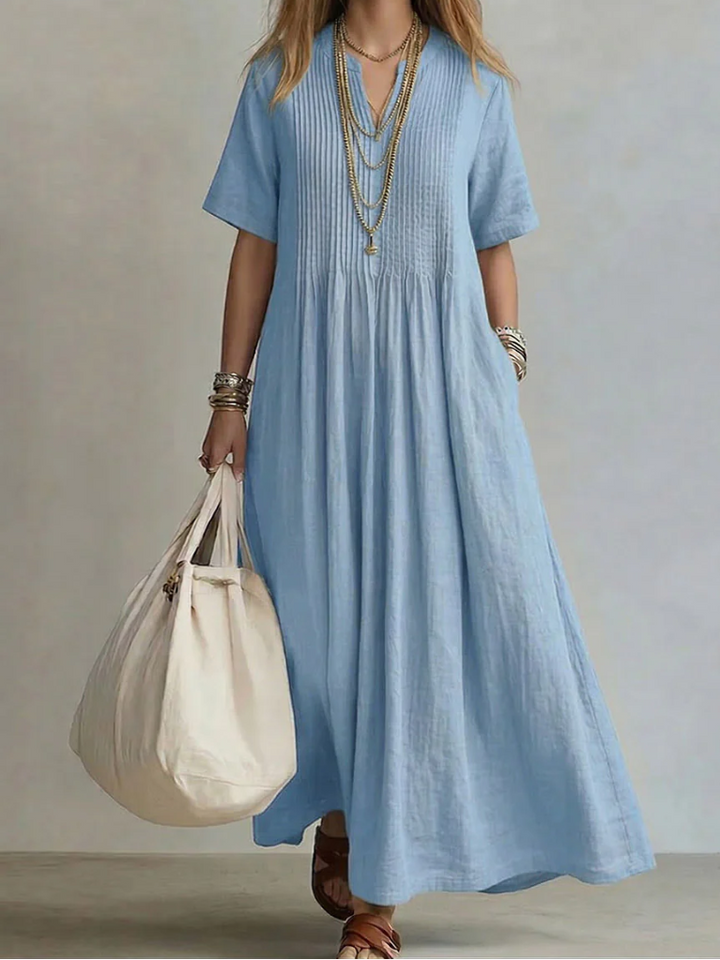 Natalie – Elegant Flowing Pleated Dress