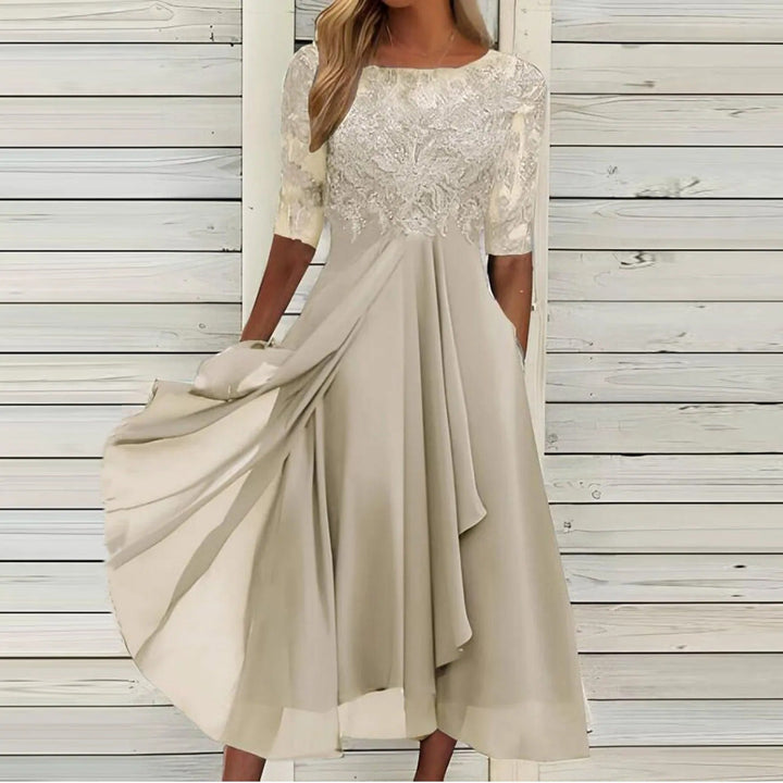 Carole – Lace Bodice Midi Dress