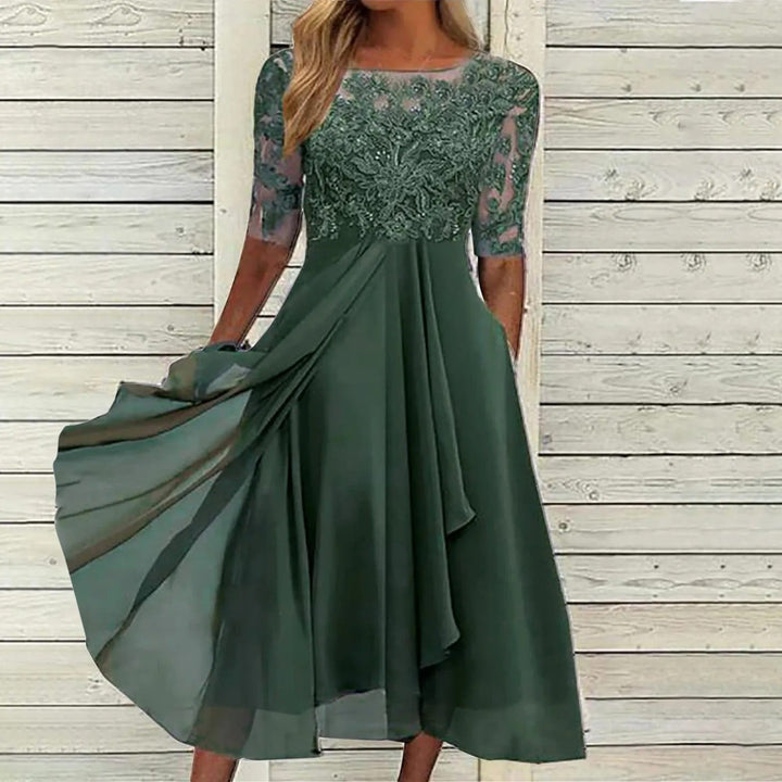 Carole – Lace Bodice Midi Dress