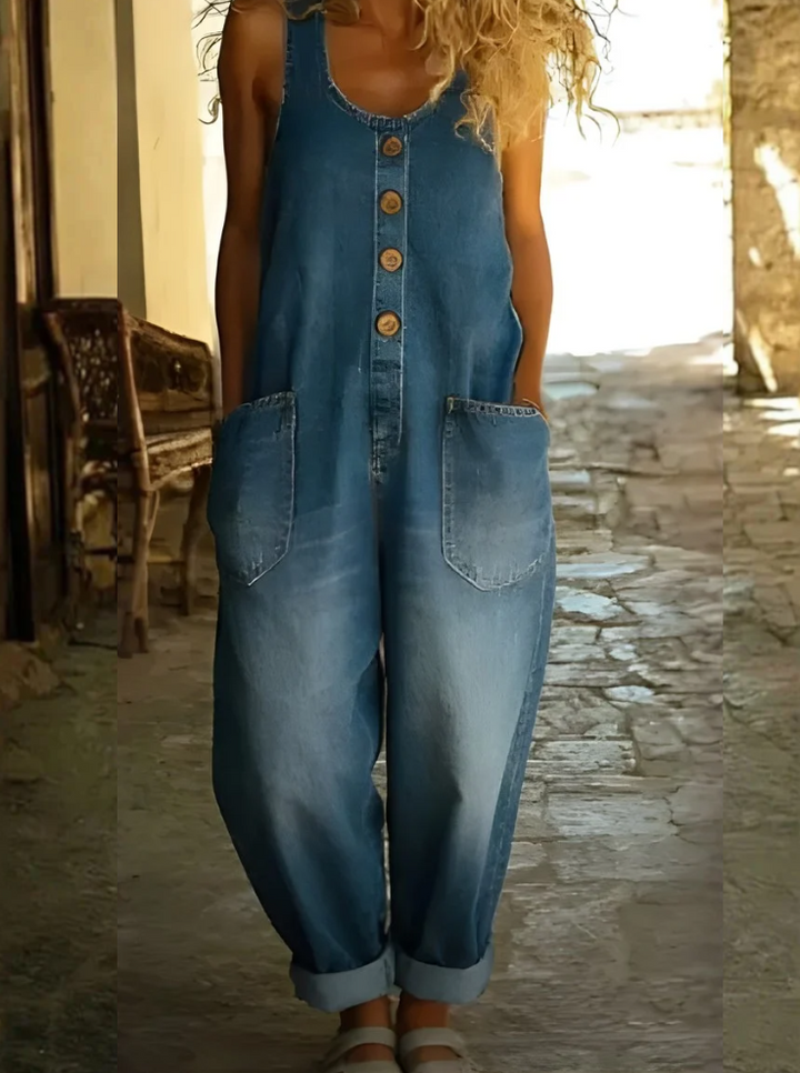Juno – Vintage Cotton Denim-Look Overall