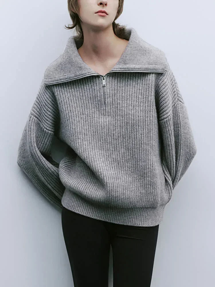 Elodie – Comfy Half-Zip Sweater