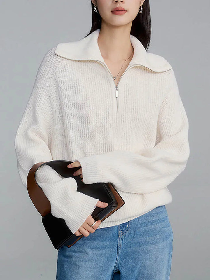 Elodie – Comfy Half-Zip Sweater