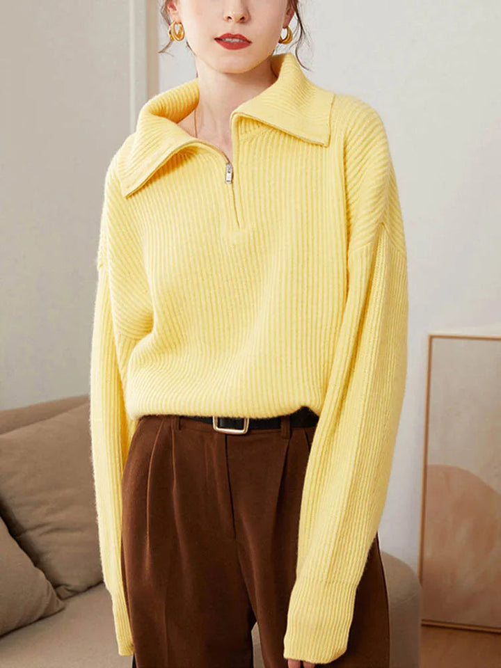 Elodie – Comfy Half-Zip Sweater