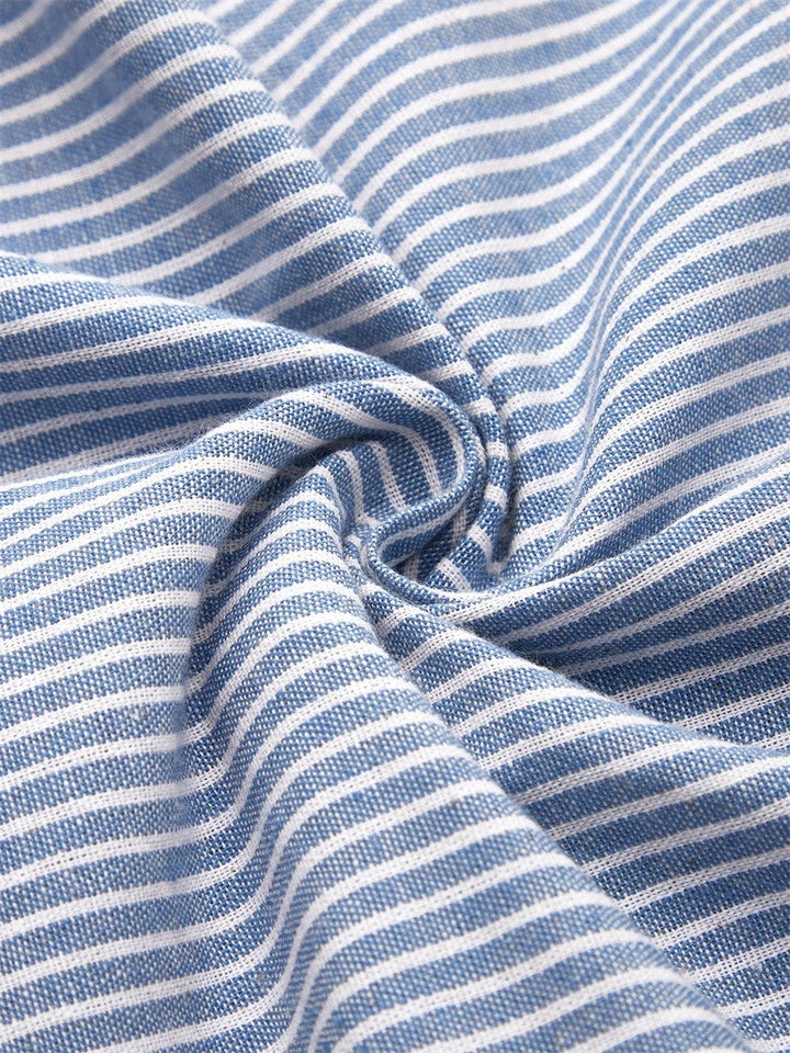 Sophia – Striped Button Detail Midi Dress