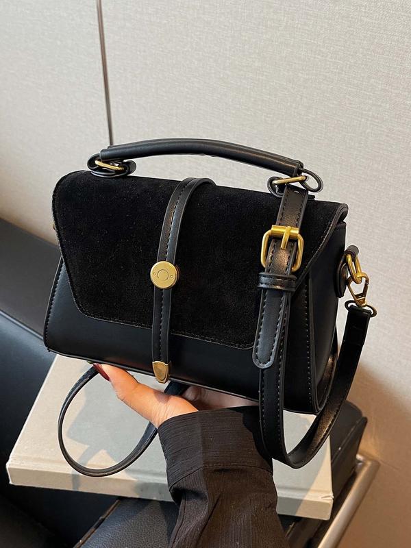 Cynthia – Trendy Contrast Stitching Small Square Shoulder Bag