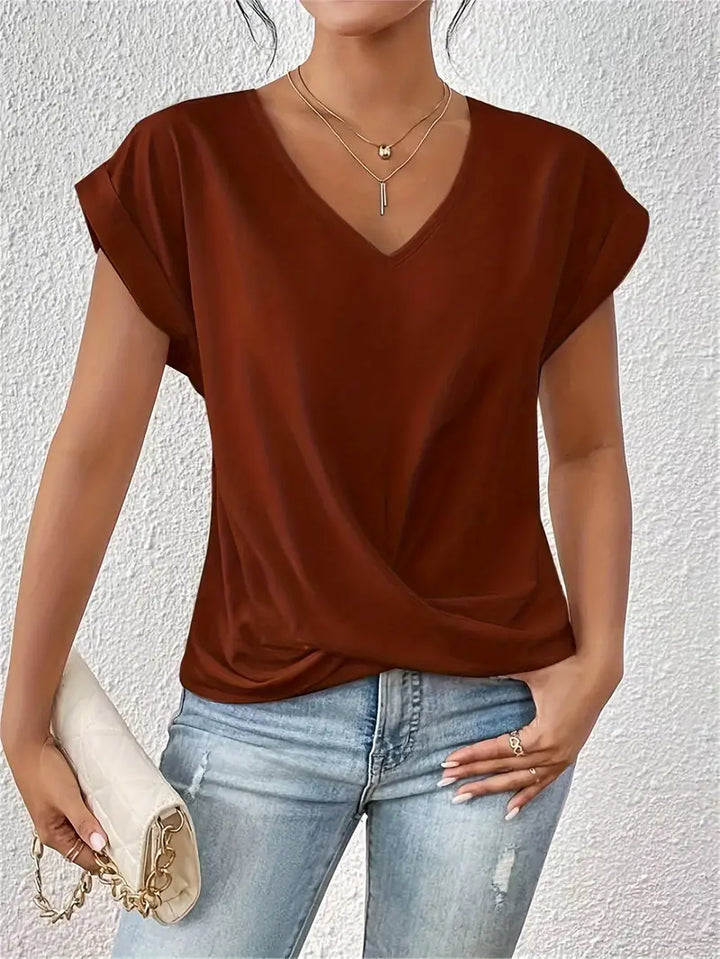 Deirdre – Stylish V-Neck Top