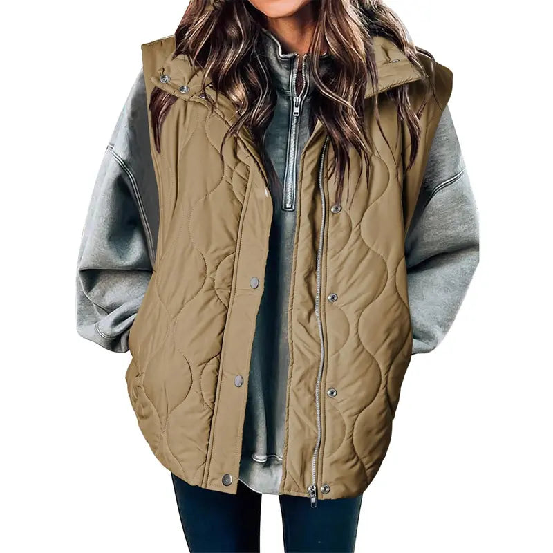 Libby – Casual Quilted Oversized Lightweight Puffer Vest