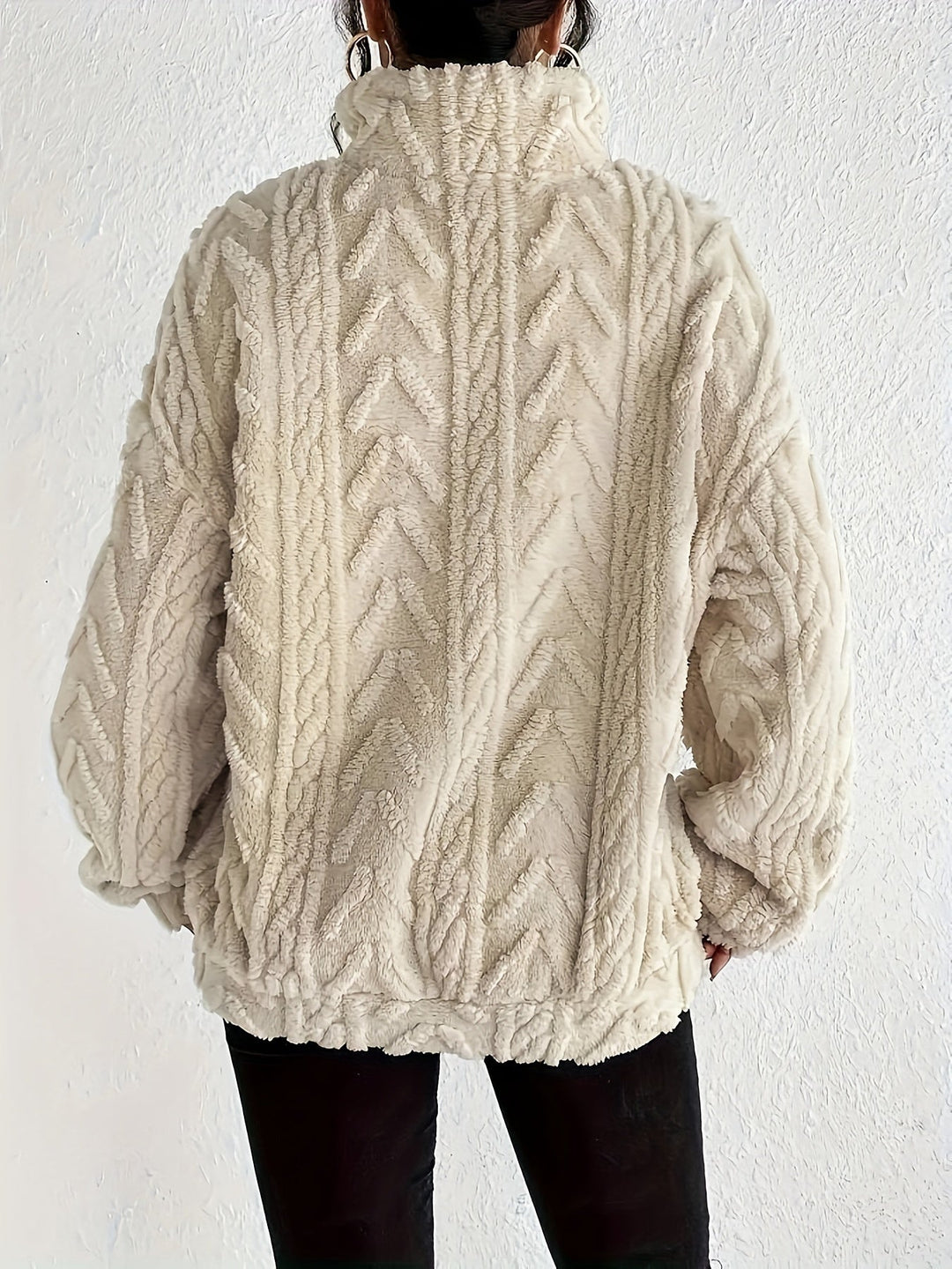 Heidi – Open Front Knit Cardigan with Cartoon Print