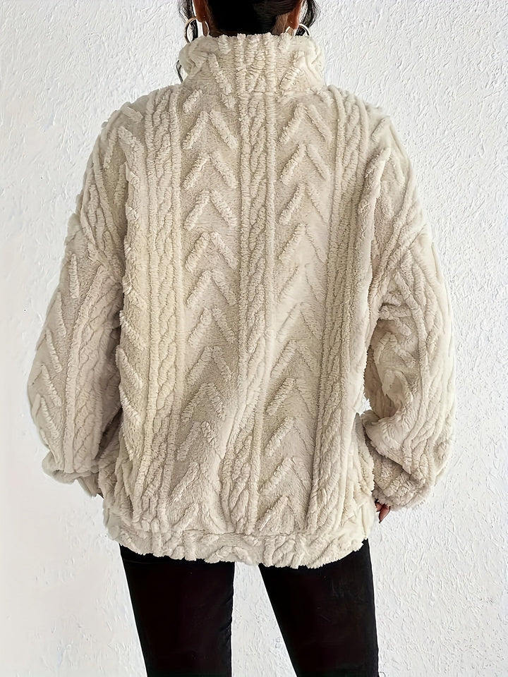 Heidi – Open Front Knit Cardigan with Cartoon Print