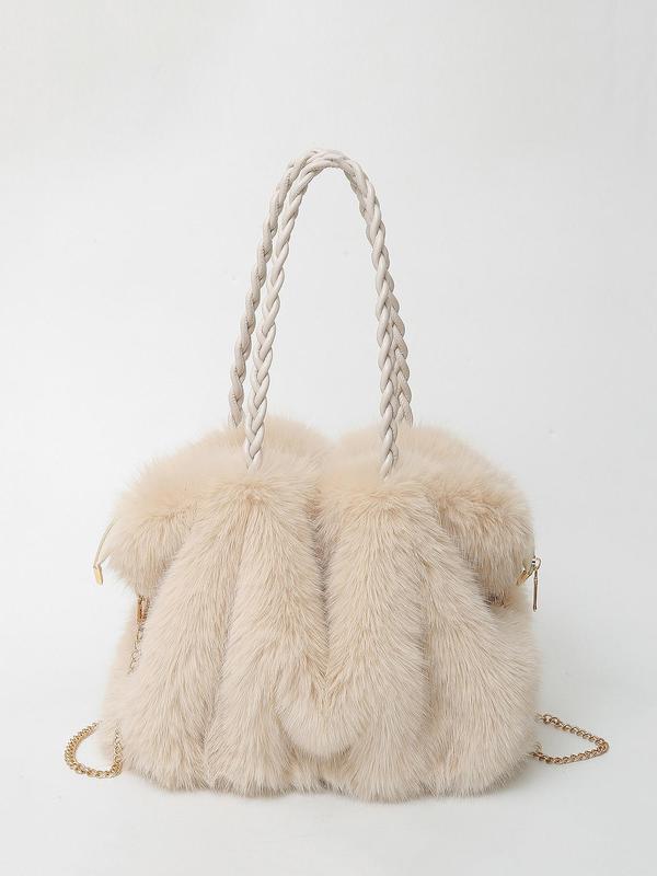 Charlotte – Versatile Plush Velvet Shoulder Tote Bag