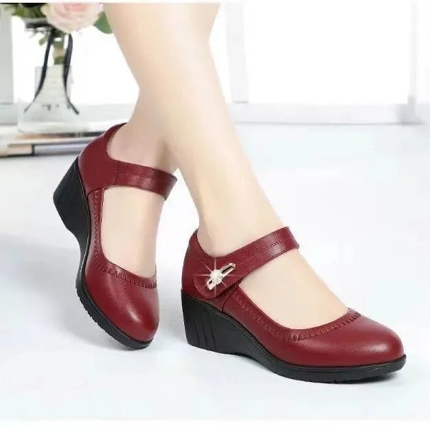 Lydia – Mary Jane Wedge Comfort Shoes