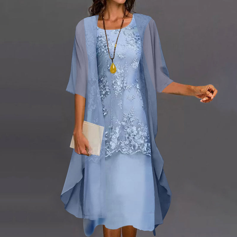 Isolde – Elegant Chiffon Two-Piece Dress