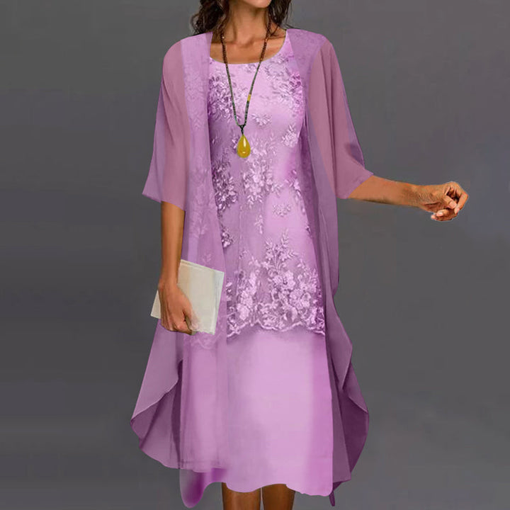 Isolde – Elegant Chiffon Two-Piece Dress