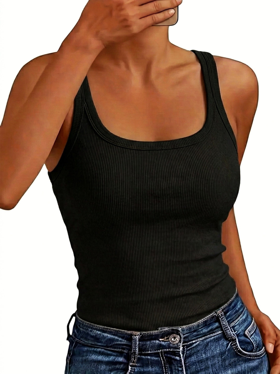 Harriet – Ribbed Sleeveless Tank Top Set