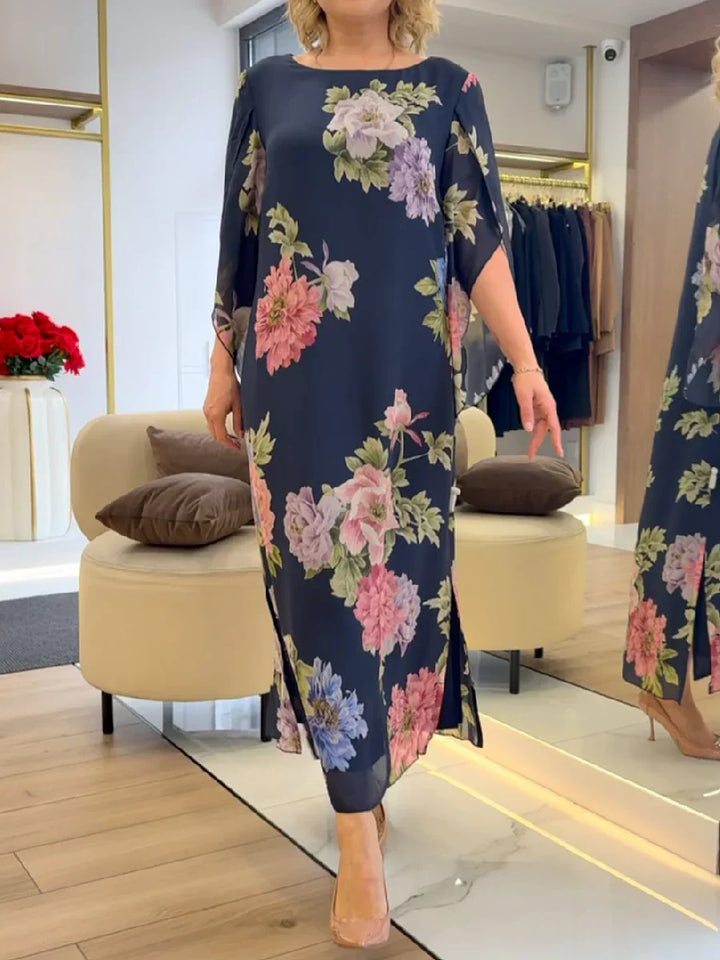 Vivienne – Floral Chiffon Maxi Dress