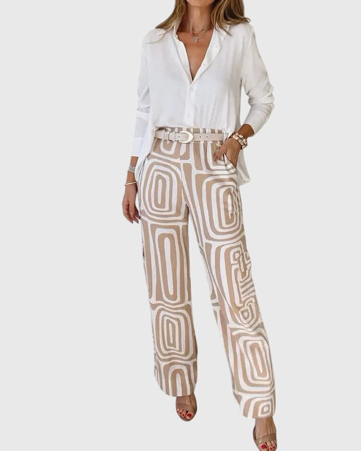 Pamela – Stylish Pants With Blouse And Belt