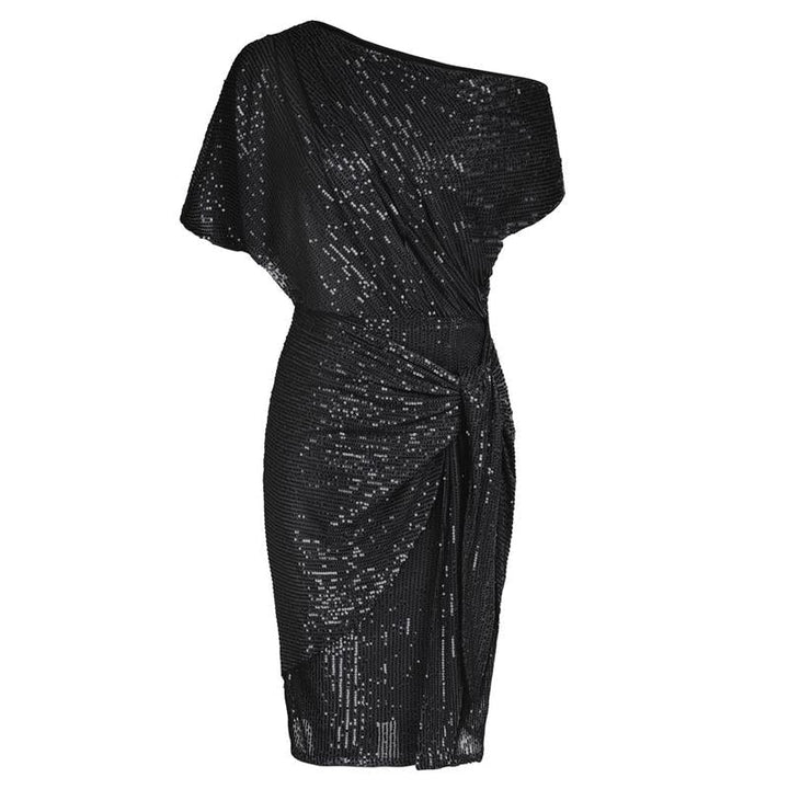 Anthea – Elegant Sequined Off-Shoulder Bodycon Party Dress