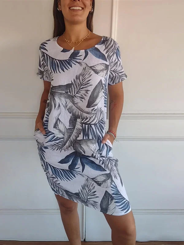 Nora – Printed Summer Dress with Pockets