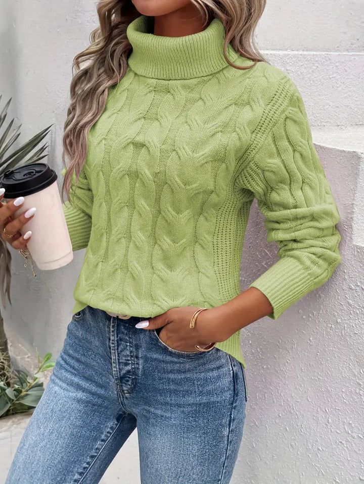 Anthea – Cable Knit Turtleneck Sweater