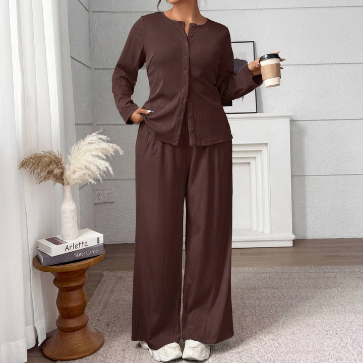 Freda – Elegant Plus-Size Knitted Two-Piece Set