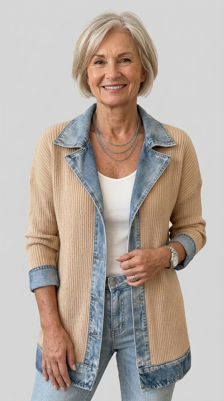 Margaret | Layered Knit Jacket
