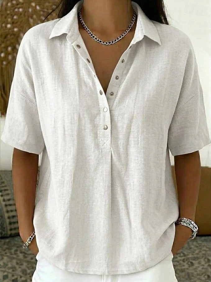 Kathleen – Blouse with Collar and Button