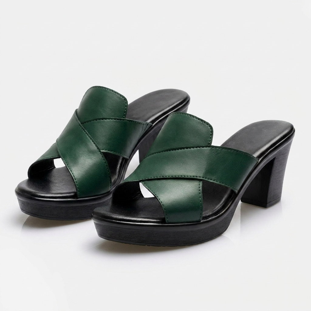 Dara – Crossover Strap Platform Block Heels