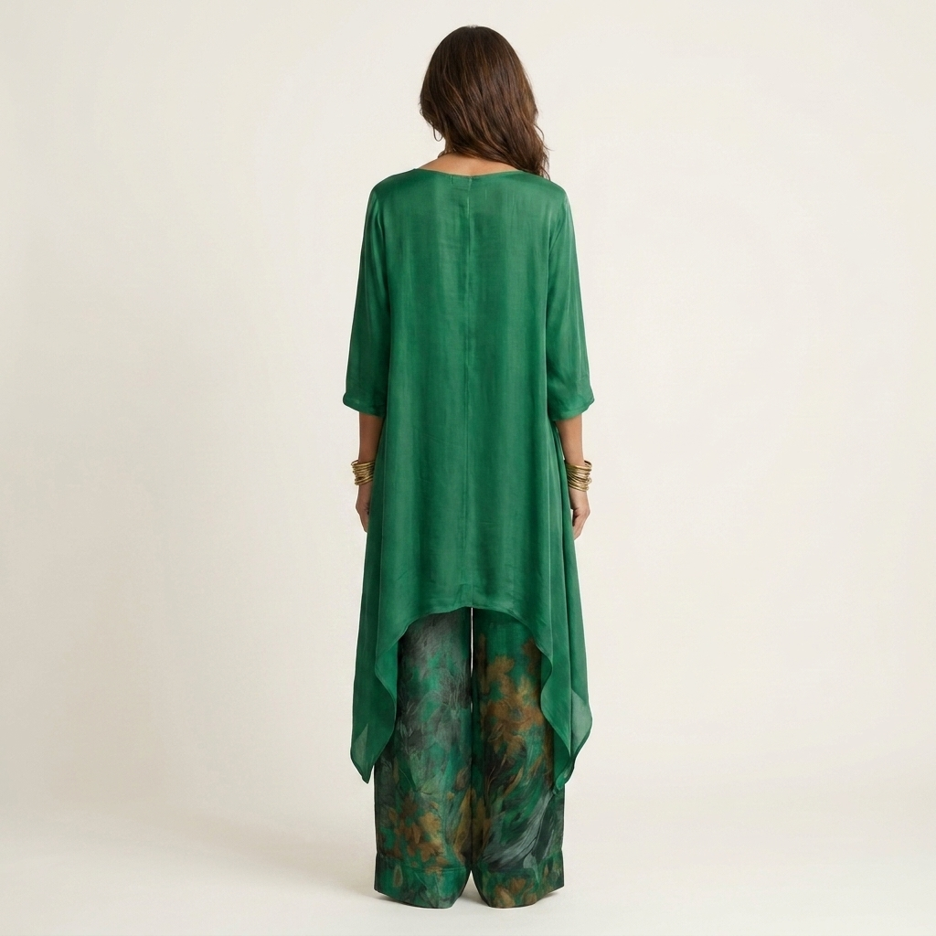 Rosemary – Asymmetric Tunic and Wide Leg Trouser Two Piece Set