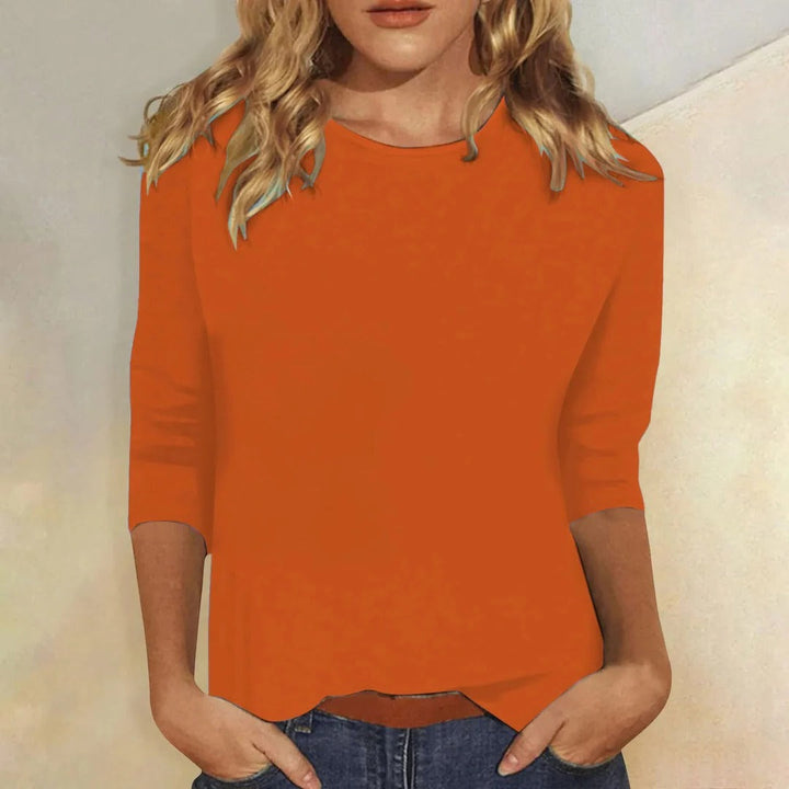 Lynda – Crew Neck Three Quarter Sleeve Casual Top
