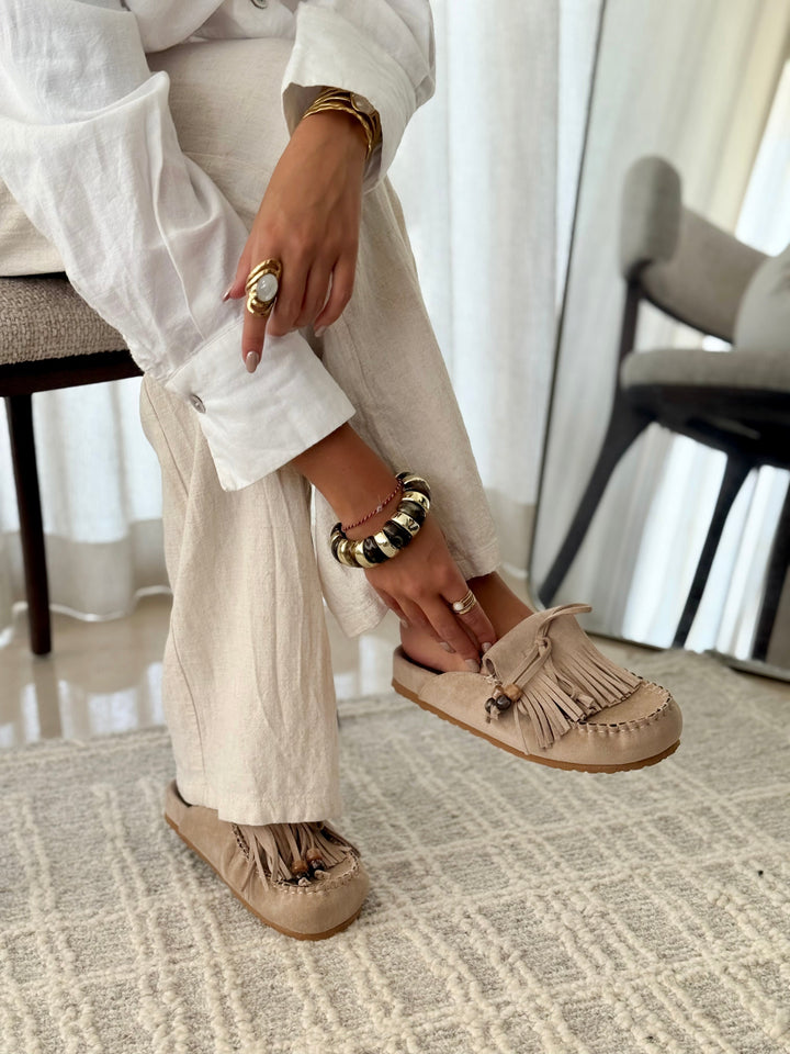 Joan – Taupe Mules