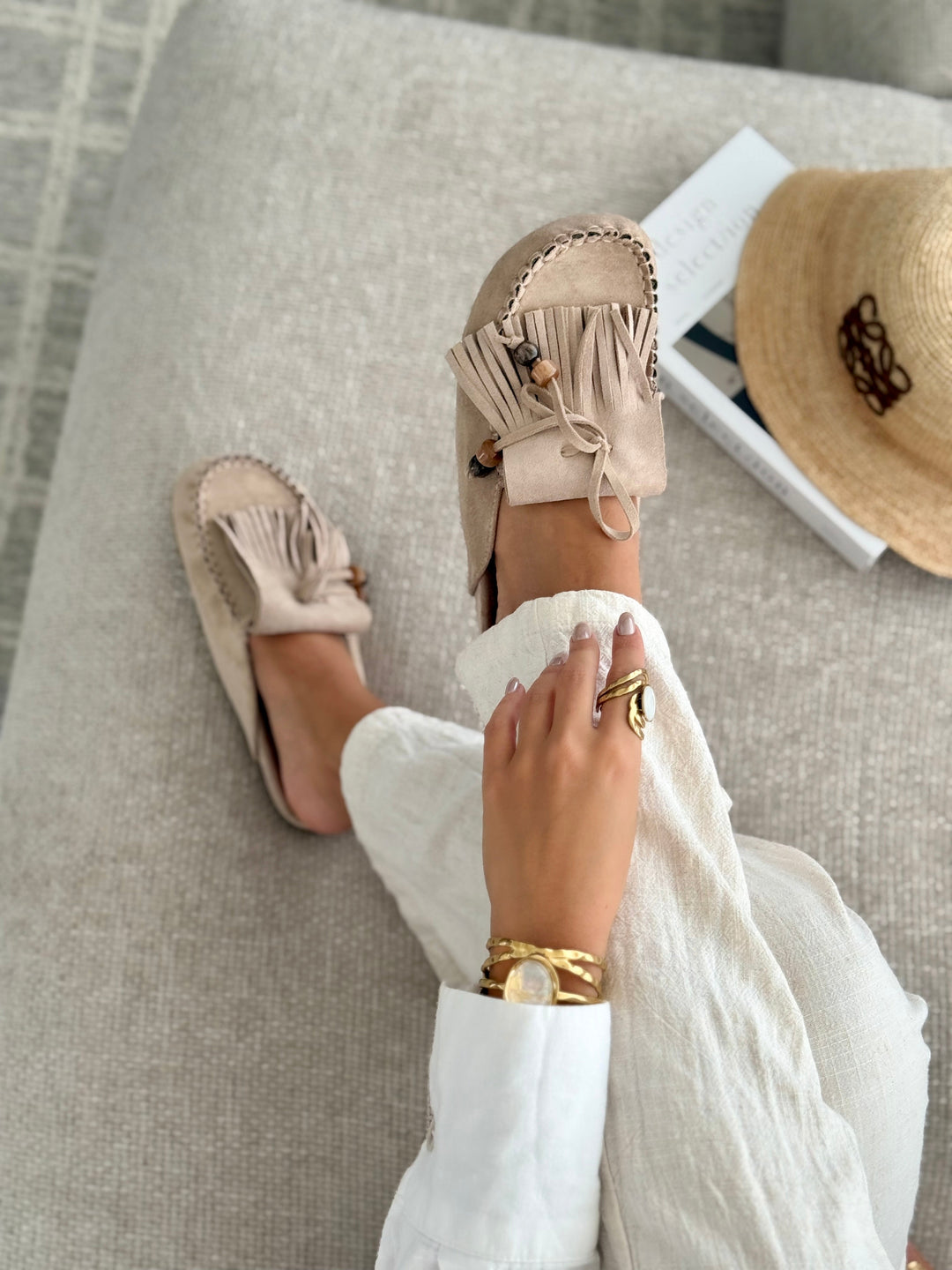 Joan – Taupe Mules