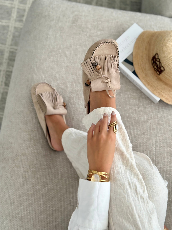 Joan – Taupe Mules