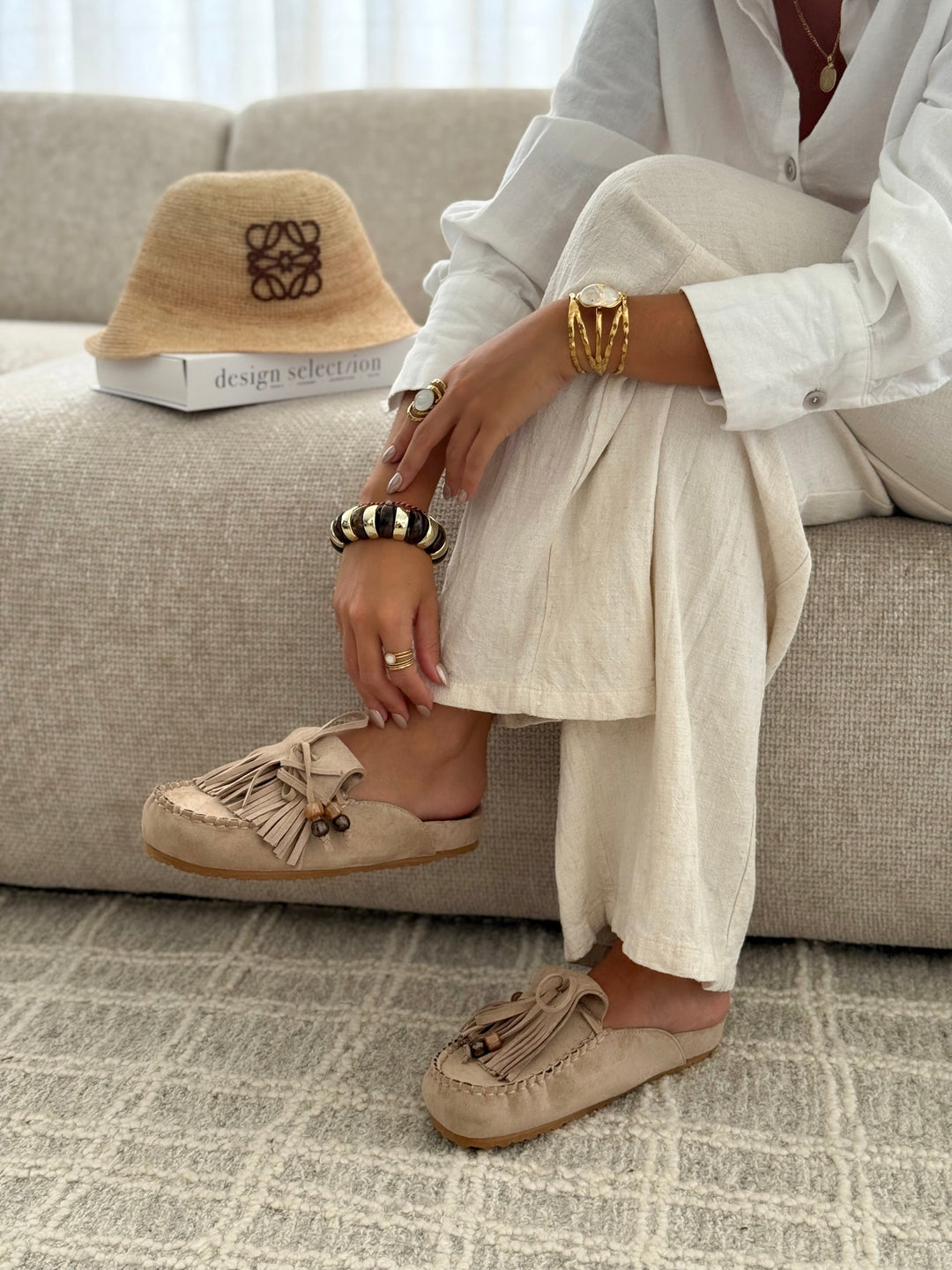 Joan – Taupe Mules