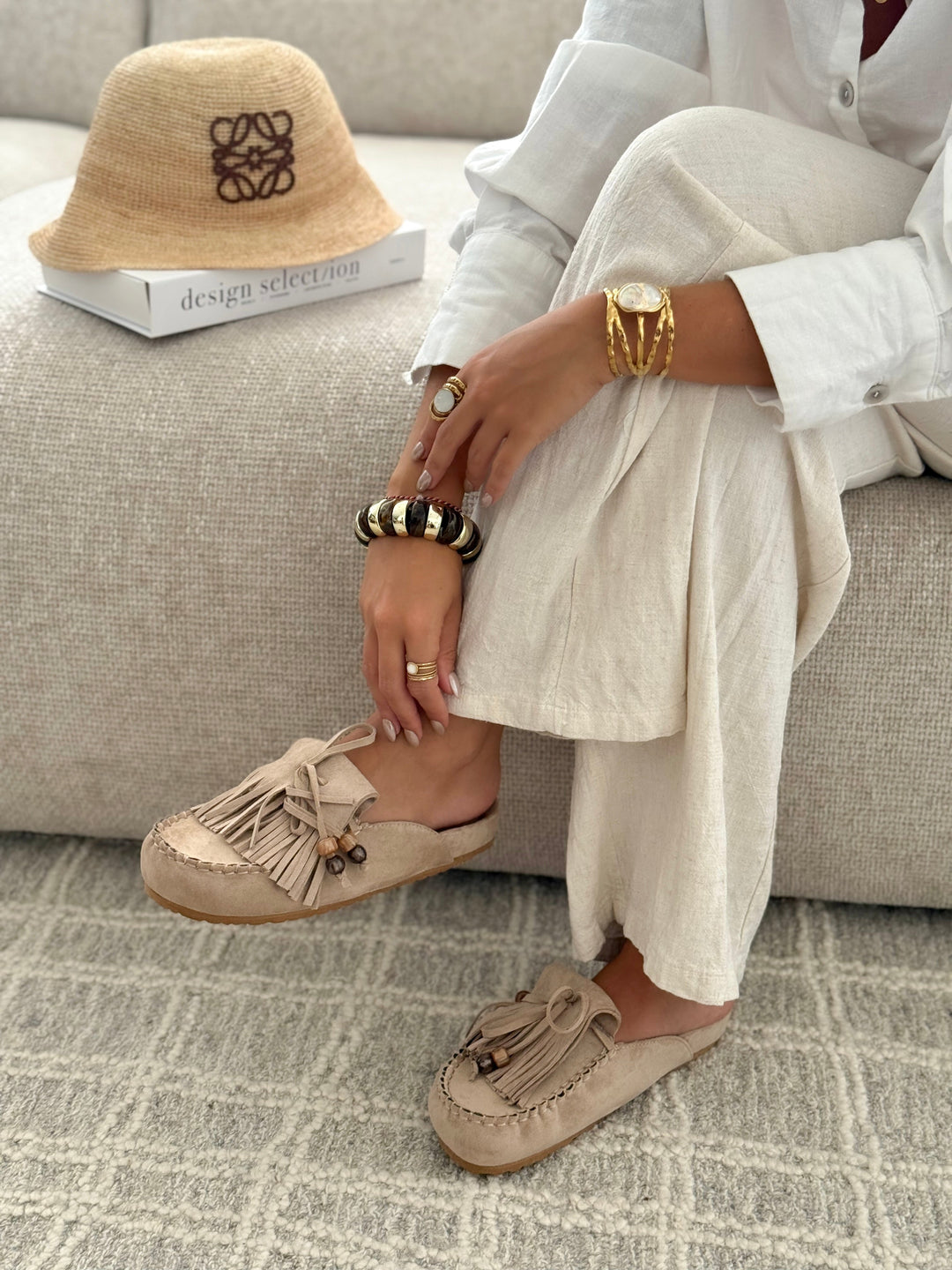 Joan – Taupe Mules