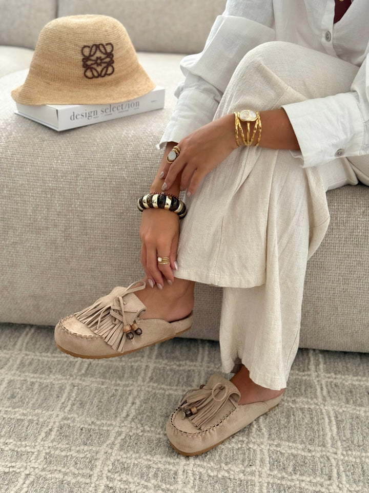 Joan – Taupe Mules