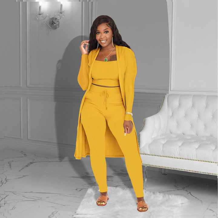 Amarie – Cosy Three-Piece Cardigan and Leggings Co-Ord Set