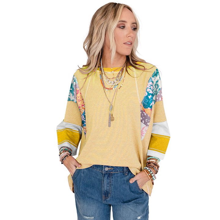 Addie – Lightweight Patchwork Batwing Top
