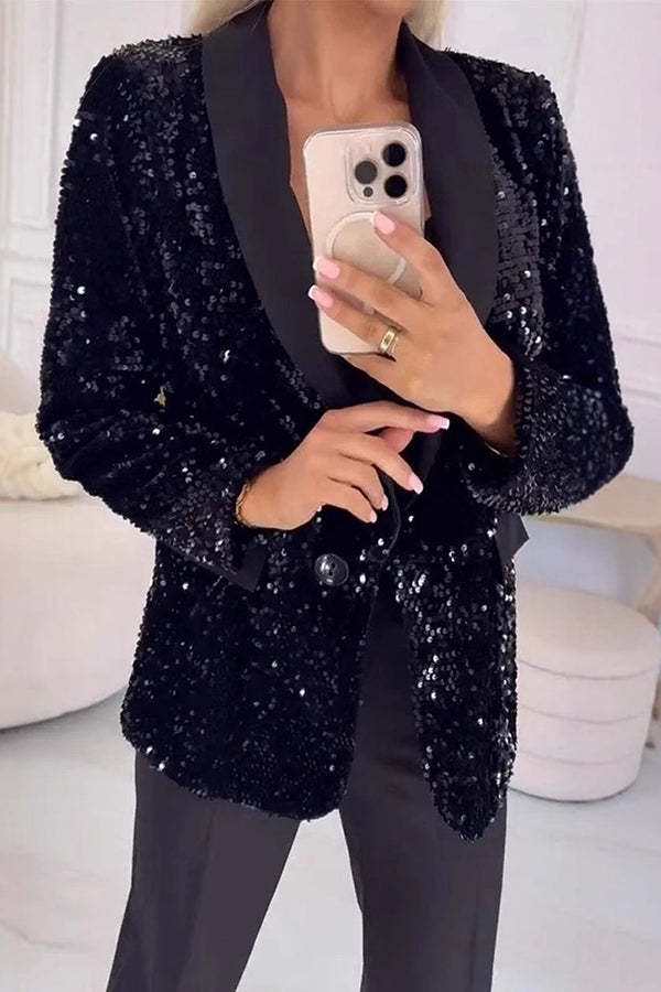 Stephanie – Shimmer Sequin Blazer