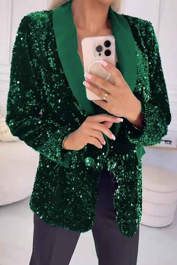 Stephanie – Shimmer Sequin Blazer