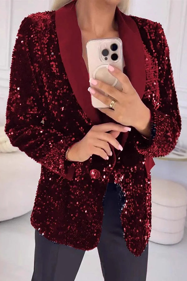 Stephanie – Shimmer Sequin Blazer