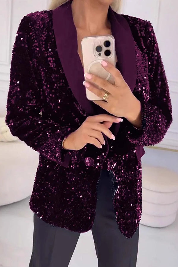 Stephanie – Shimmer Sequin Blazer
