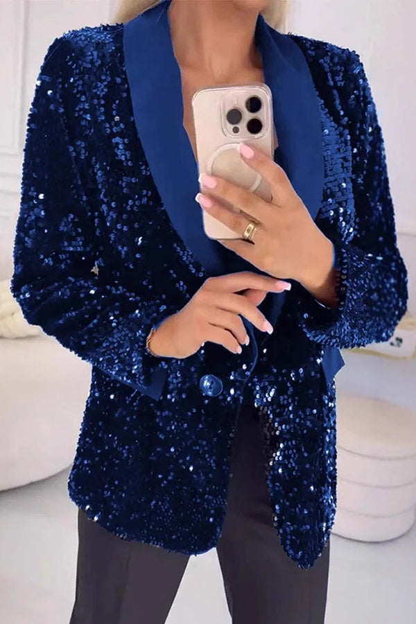 Stephanie – Shimmer Sequin Blazer