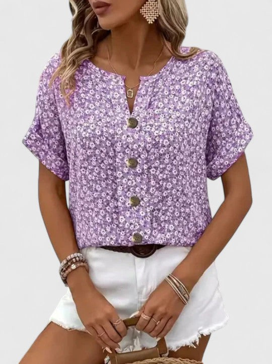 Cressida – Elegant Floral Summer Top
