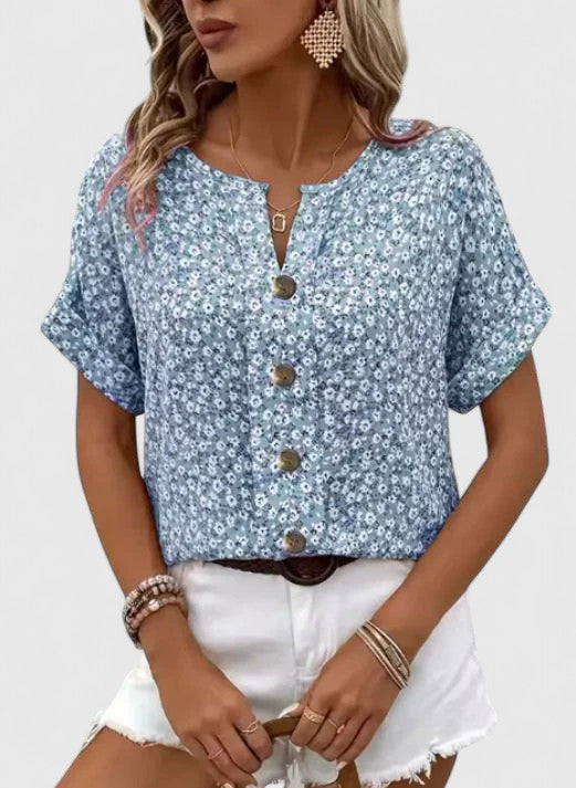 Cressida – Elegant Floral Summer Top