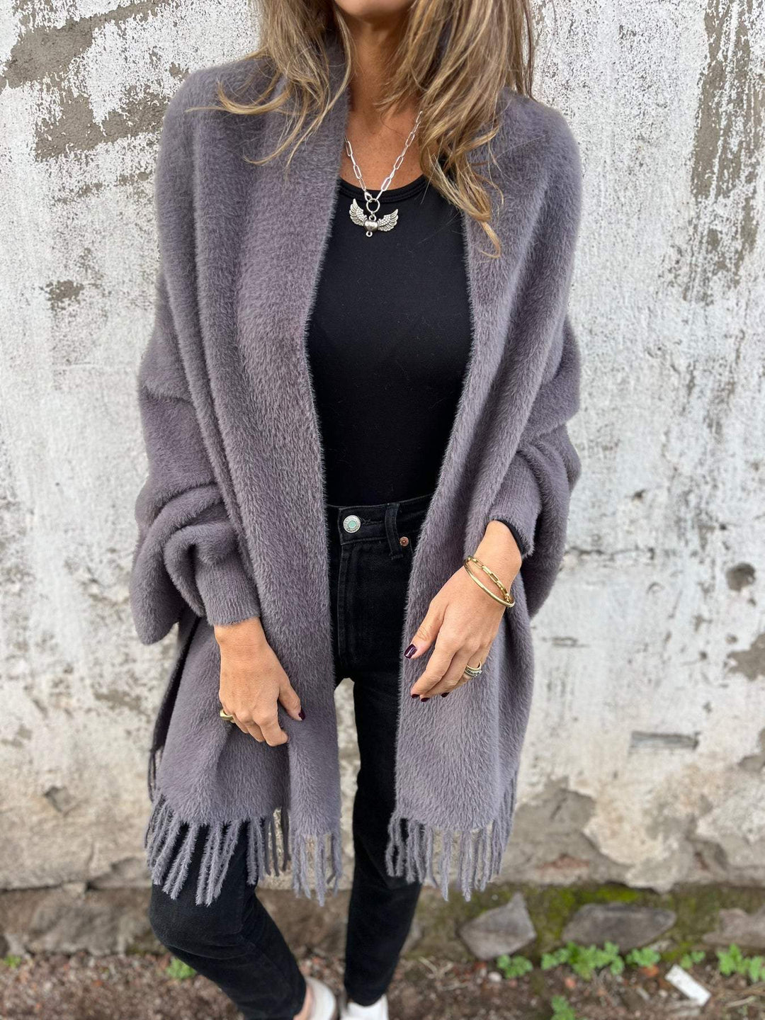 Teresa – Elegant Drape Cardigan
