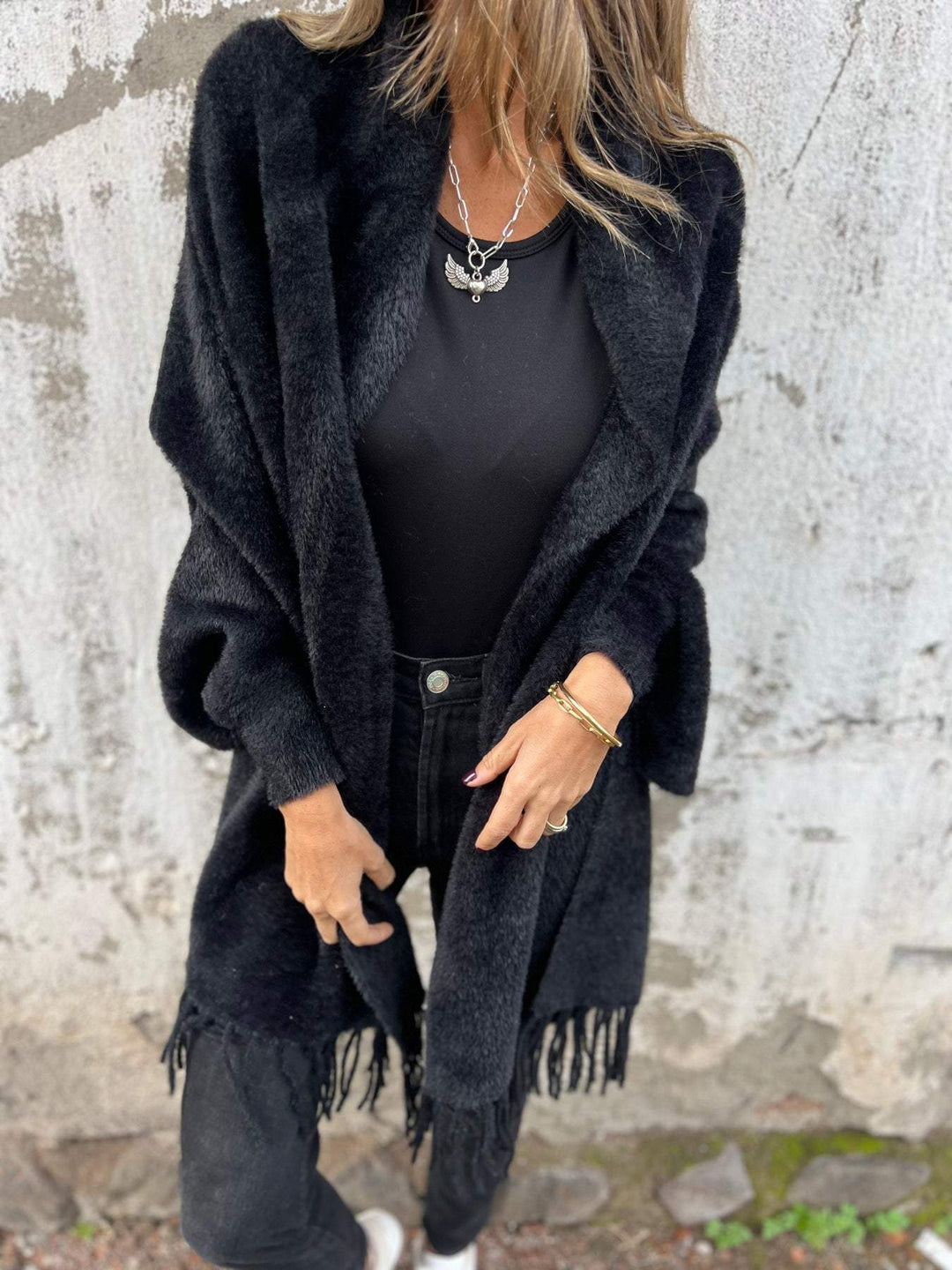 Teresa – Elegant Drape Cardigan